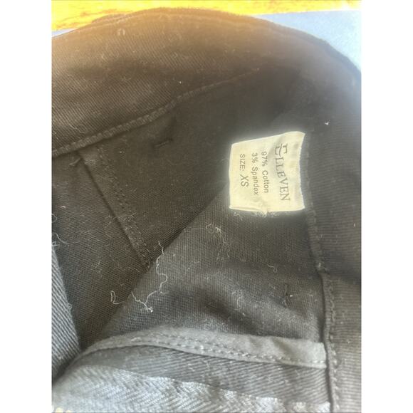 Elleven High Stretch Low Waist Denim Cargo Mini Skirt - Black - Size XS - Picture 9 of 11